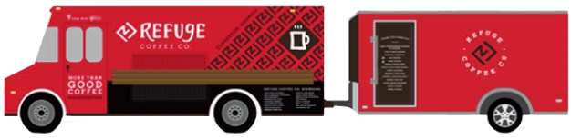 የRefuge Coffee Co. መኪና ሥዕል